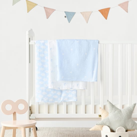 Juniors Printed Muslin Swaddle Blankets - Set of 3