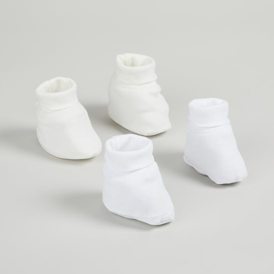 Juniors Solid Booties - Pack of 2
