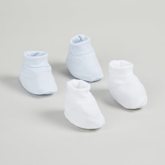 Juniors Solid Booties - Pack of 2