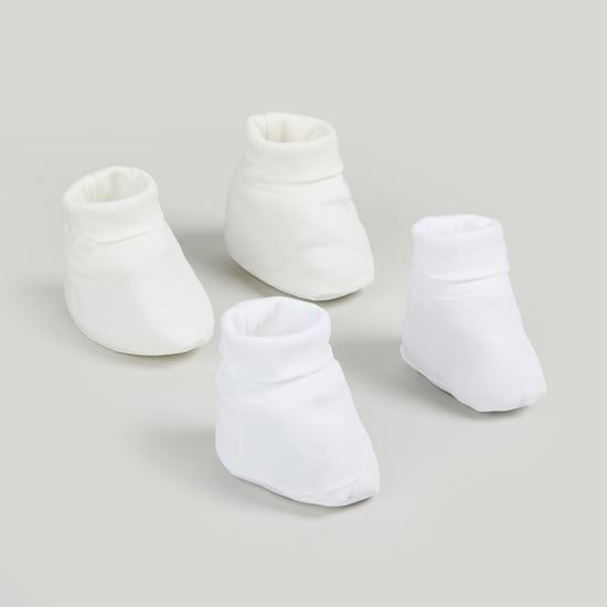 Juniors Solid Booties - Pack of 2