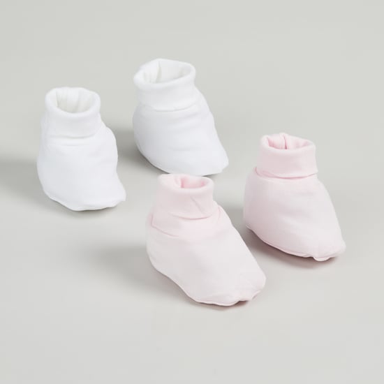 Juniors Solid Booties - Pack of 2