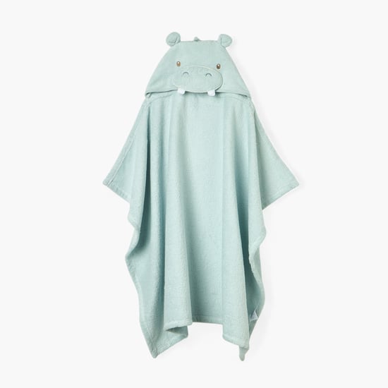 Juniors Hippo Applique Hooded Towel - 68x94 cm