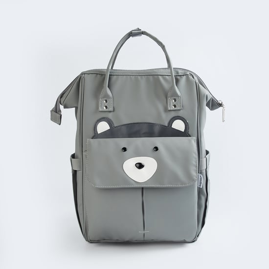 Juniors Bear Applique Diaper Backpack