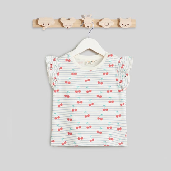 Juniors Cherry Print T-shirt