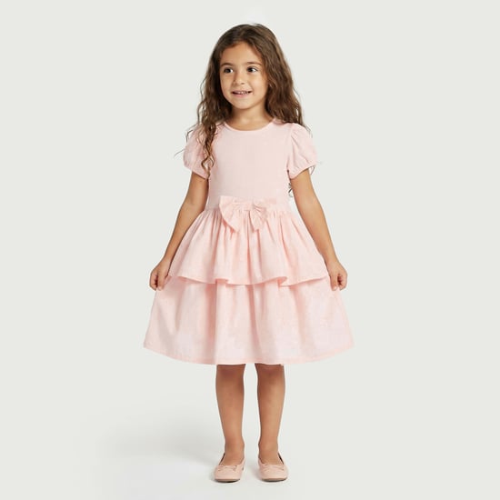 Juniors Solid Tiered Dress