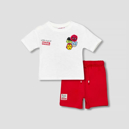 Juniors Avengers Print T-shirt and Shorts Set
