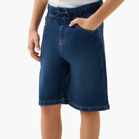 Juniors Washed Denim Shorts
