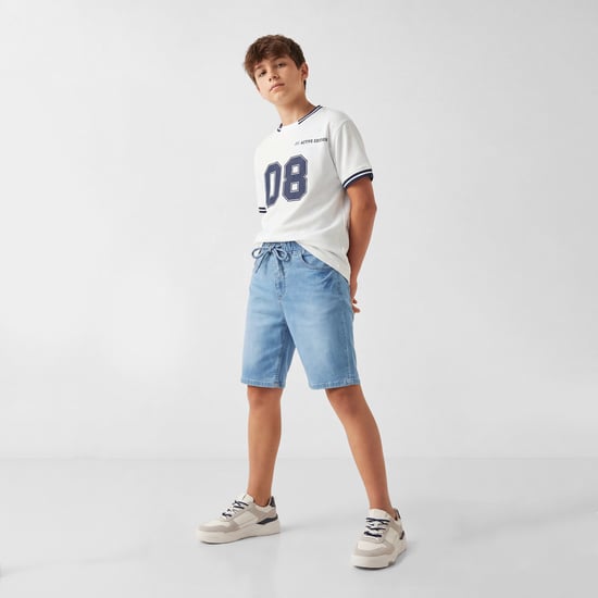 Juniors Solid Denim Shorts
