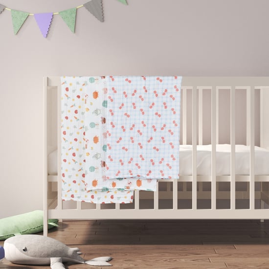 Juniors Printed Muslin Swaddle Blanket - Pack of 3