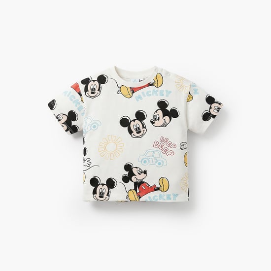 Juniors Mickey Mouse Print T-shirt