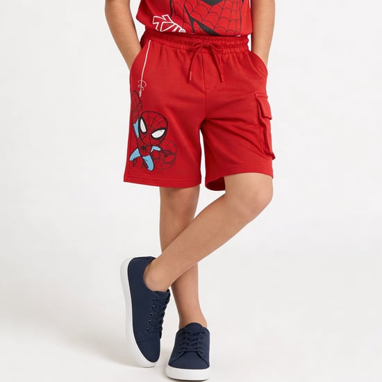Juniors Spiderman Print Cargo Shorts