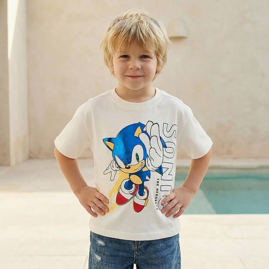 Juniors Sonic the Hedgehog Print T-shirt