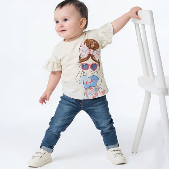 Juniors Graphic Printed Top