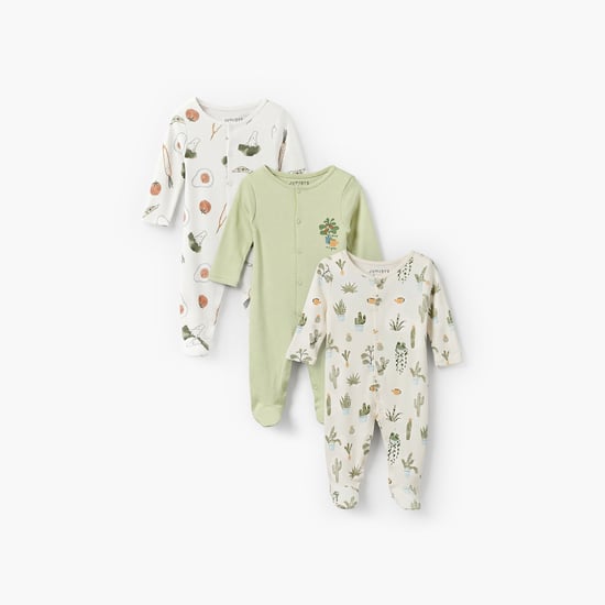 Juniors Printed Sleepsuits - Pack of 3