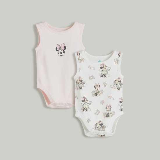 Juniors Minnie Mouse Print Bodysuit - Pack of 2