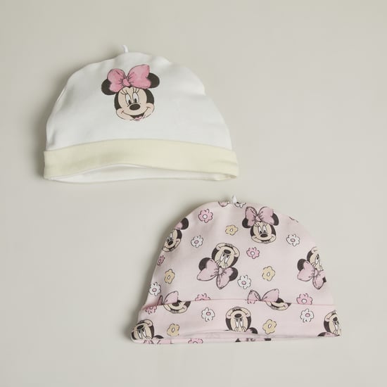 Juniors Minnie Mouse Print Beanies - Pack of 2