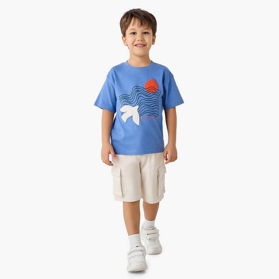 Juniors Embroidered T-shirt and Shorts Set
