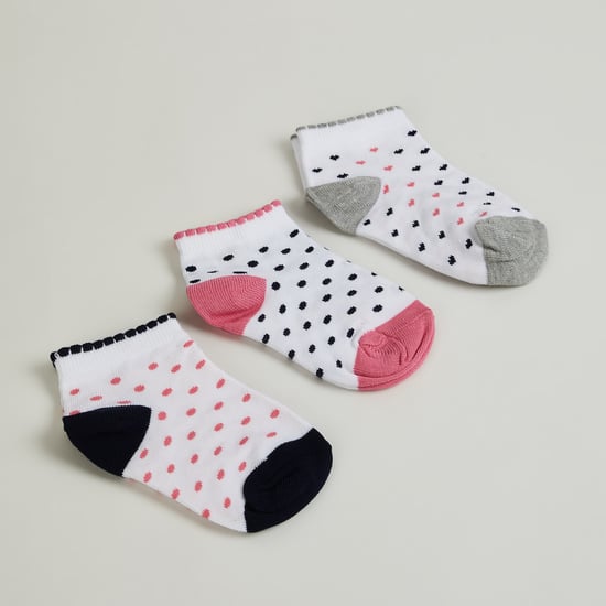 Juniors Polka Dot Print Socks - Pack of 3