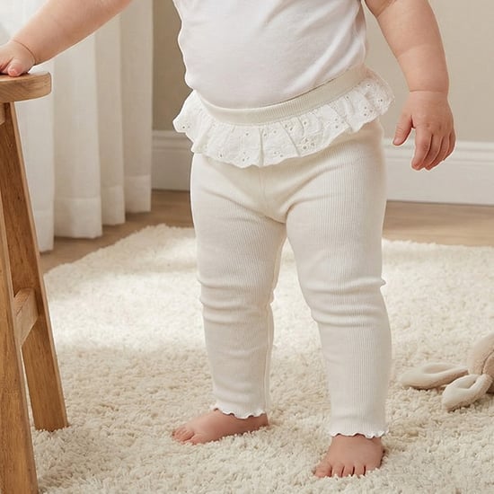 Juniors Schiffli Frill  Leggings
