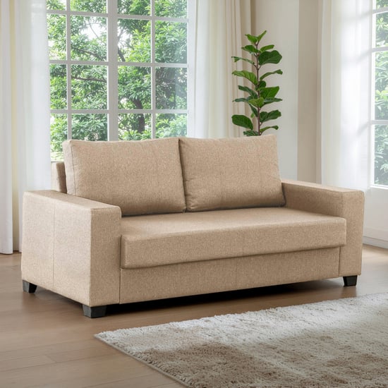 Helios Mendoza Fabric 3-Seater Sofa - Beige