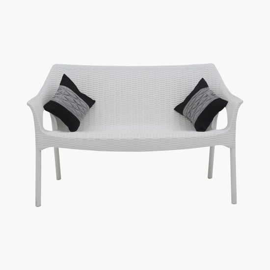 Abigail Polypropylene Outdoor Loveseat - White