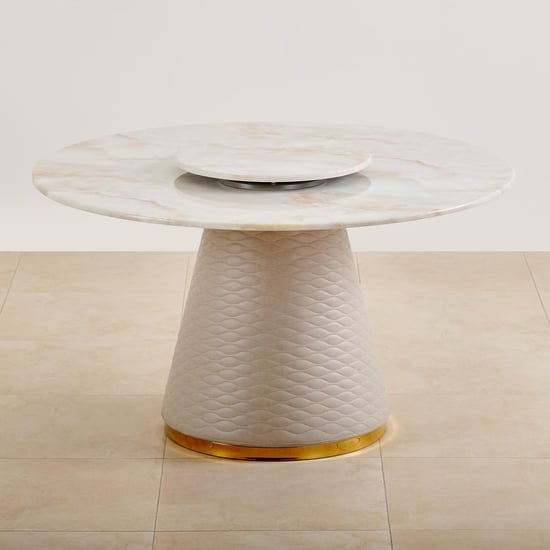 Vegas Faux Marble Top 6-Seater Dining Table