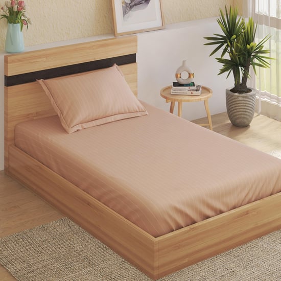 Campbell Sateen Cotton 210TC Striped 2Pcs Single Bedsheet Set