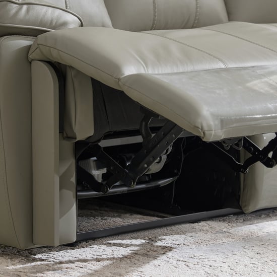 Torino Half Leather 3+1+1 Seater Electric Recliner Set - Grey
