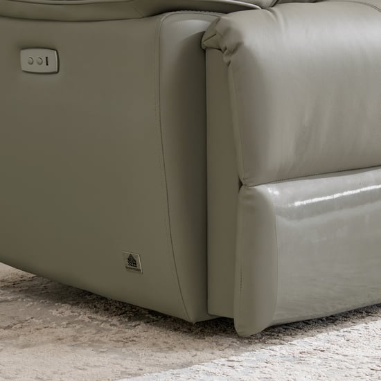 Torino Half Leather 3+1+1 Seater Electric Recliner Set - Grey