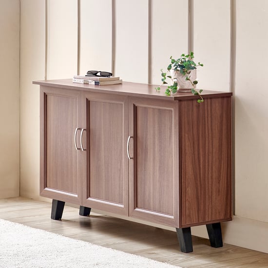 Helios Alton 18 Pair Shoe Cabinet - Walnut