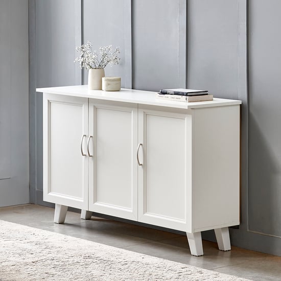 Helios Alton 18 Pairs Shoe Cabinet - White