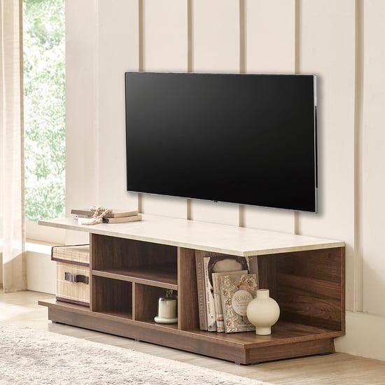 Helios Addison Open TV Unit - Brown
