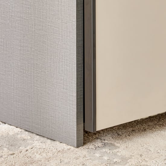 Tiffany 2-Door Sliding Wardrobe with Mirror - Grey