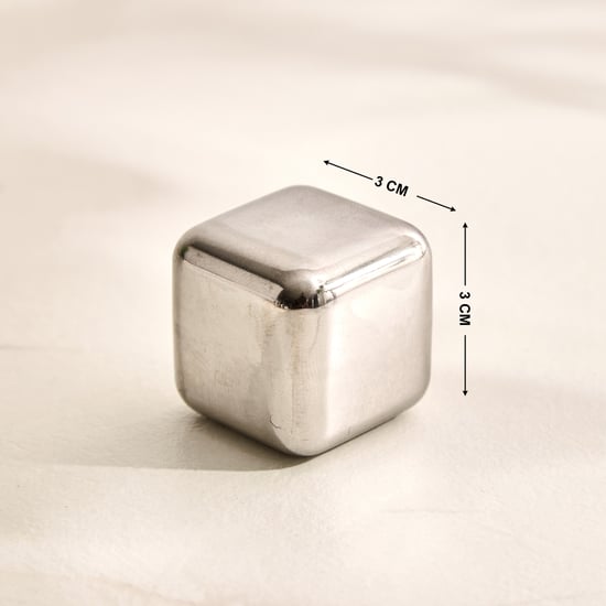 Bakers Pride Kryo Set of 4 Stainless Steel Reusable Ice Cubes with Box