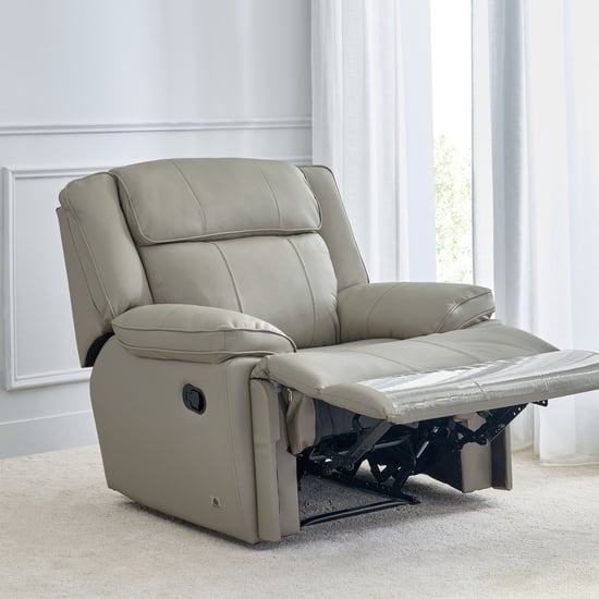 Torino Faux Leather 1-Seater Recliner - Grey
