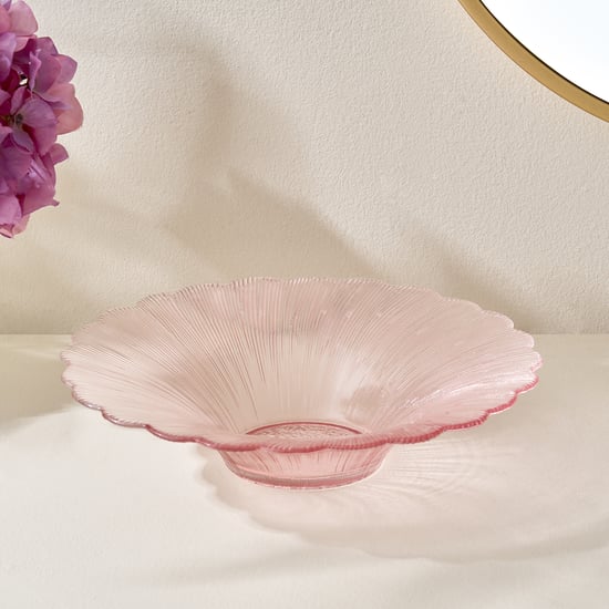 Fiora Delphi Glass Floral Decorative Bowl