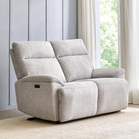 Highlander Fabric 2-Seater Electric Recliner - Grey