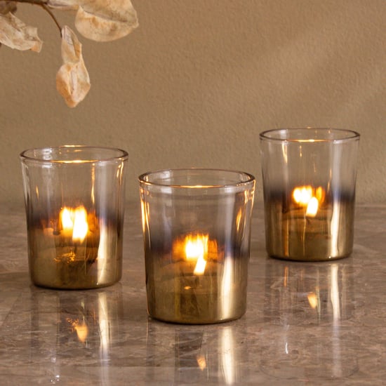Ember Opt Lumiere Set of 3 Glass T-Light Holders