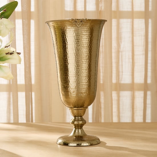Heritage Renew Luca Metal Hammered Vase - Small