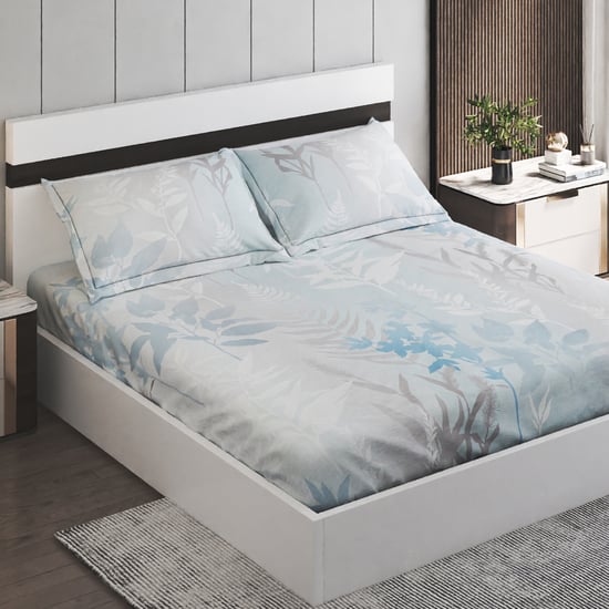 Iced Palace Tulurn Cotton 180TC Printed 3pcs Super King Bedsheet Set