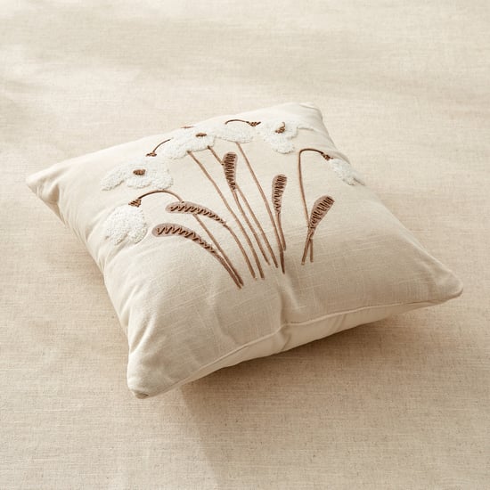 Sundried Sanc Fleuris Embroidered Filled Cushion - 45x45cm
