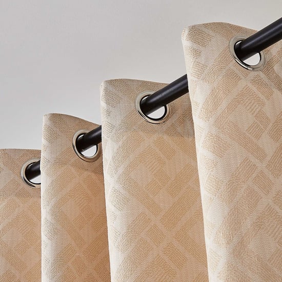 Southwalk Set of 2 Jacquard Light Filtering Door Curtains - 9ft