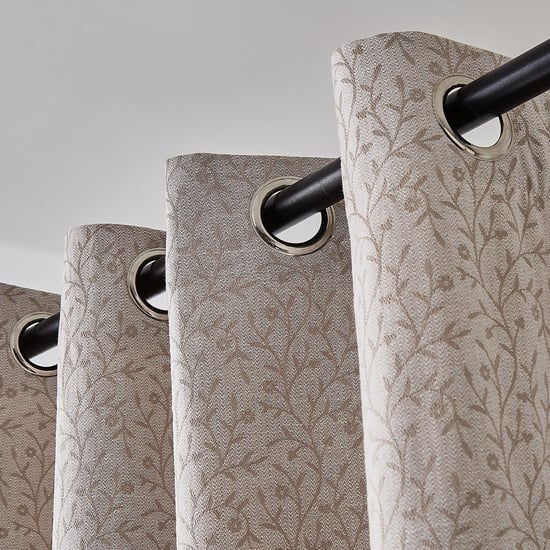 Southwalk Set of 2 Jacquard Light Filtering Door Curtains - 9ft