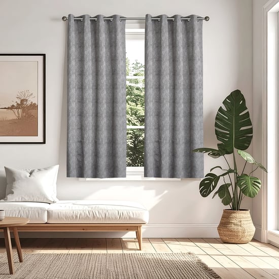 Southwalk Set of 2 Jacquard Light Filtering Window Curtains - 5ft