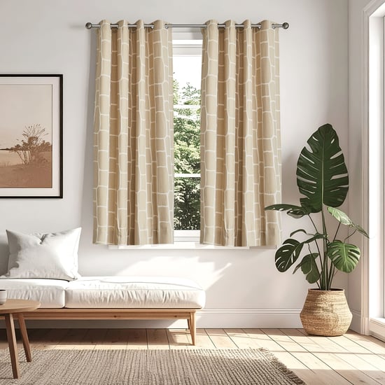 Southwalk Set of 2 Jacquard Light Filtering Window Curtains - 5ft