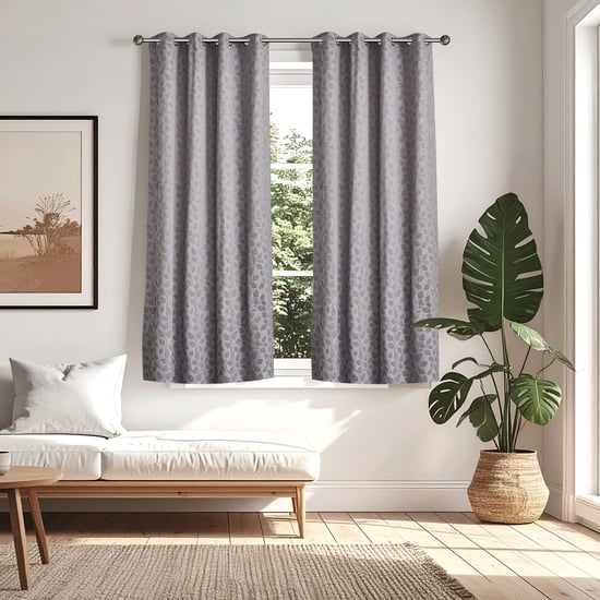 Southwalk Set of 2 Jacquard Light Filtering Window Curtains - 5ft