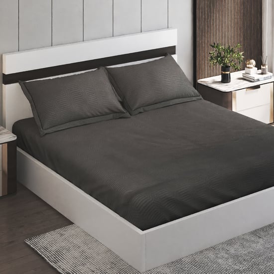 Zepher Hexa Cotton 300TC Jacquard 3Pcs Super King Bedsheet Set