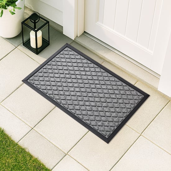 Cadence Diamond Rubber Doormat - 75x45cm