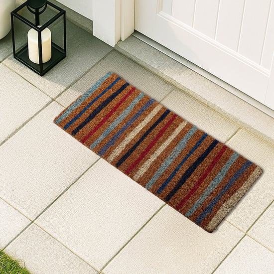 Stencila Ray Coir Striped Doormat - 70x30cm