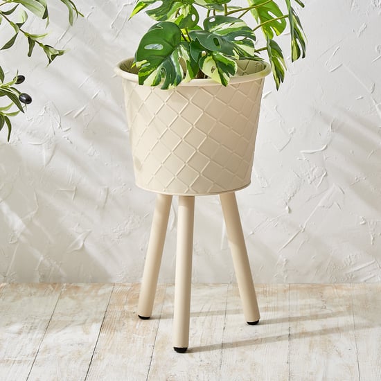 Lets Garden Rustica Metal Floor Planter with Stand